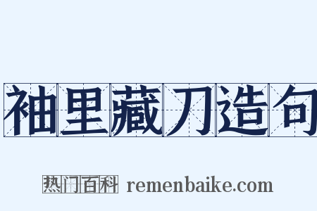袖里藏刀造句是什么意思的图片